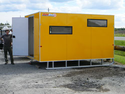 Picture of ice fishing huts